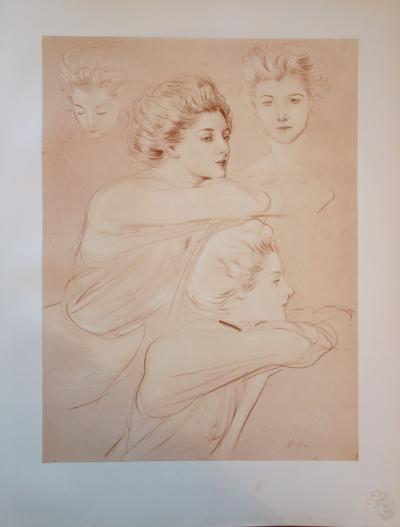Paul César HELLEU : La Parisienne, Lithographie originale signée 2
