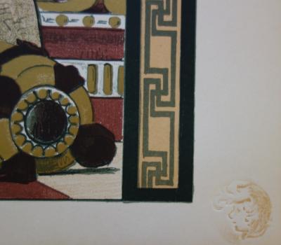 Georges DESVALLIERES : Porteur d'amphore, Lithographie originale signée 2