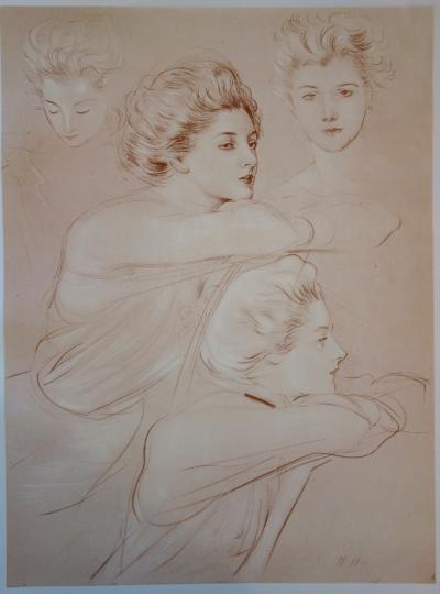 Paul César HELLEU : La Parisienne, Lithographie originale signée 2