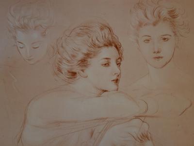 Paul César HELLEU : La Parisienne, Lithographie originale signée 2