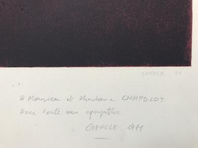 Gérard EPPELÉ - Sans titre , 1971 - Lithographie originale signée au crayon. 2