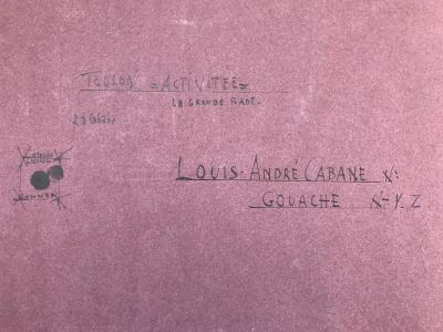Louis André CABANE - Toulon , vers 1950 - Gouache signée 2