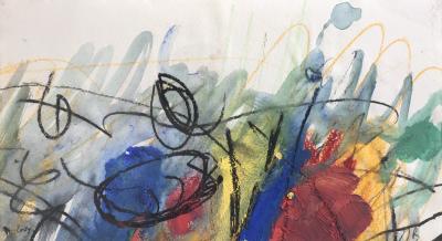 Jean José BARANES - La Bataille de San Remo et Après l’orage, 2002- 2 gouaches signées 2