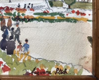 Suzanne STECK  - Le Jardin du Luxembourg - Aquarelle signée 2