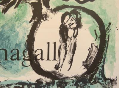Marc Chagall - L’oiseau vert - Affiche originale d’exposition -  1962 - Imp. Mourlot 2