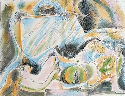 André MASSON - Reclining model - Original lithograph signed in pencil 2