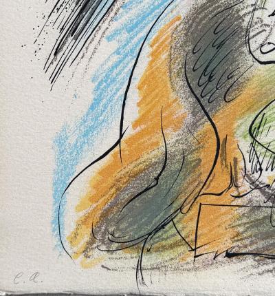 André MASSON - Reclining model - Original lithograph signed in pencil 2