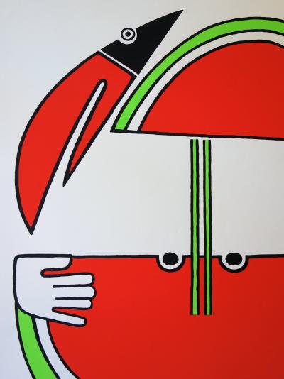 Charles Le BARS : Personnage sympathique et Toucan, Sérigraphie originale signée 2