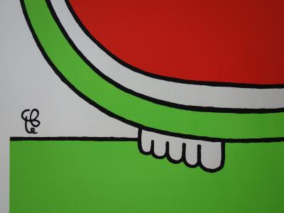 Charles Le BARS : Personnage sympathique et Toucan, Sérigraphie originale signée 2
