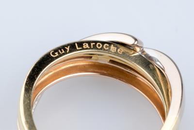 Bague Guy Laroche en Trois Ors 18K avec Diamants 2