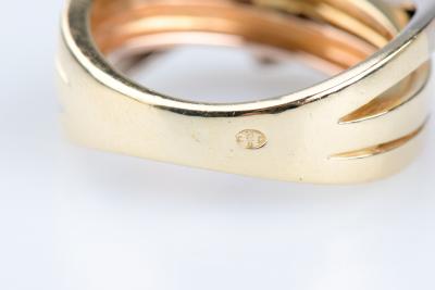 Bague Guy Laroche en Trois Ors 18K avec Diamants 2