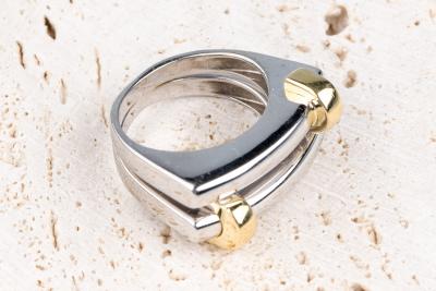 Bague 18 carats Or blanc Or jaune 2