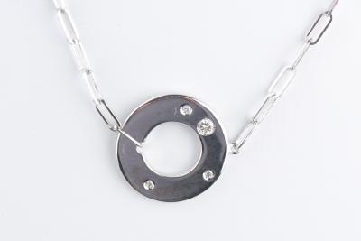 Collier en or blanc 18 carats et diamants 2