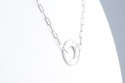Collier en or blanc 18 carats et diamants 2