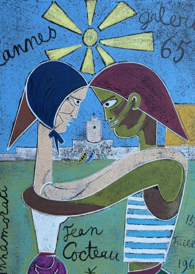 Jean Cocteau - Innamorati - Lithographie signée planche 2
