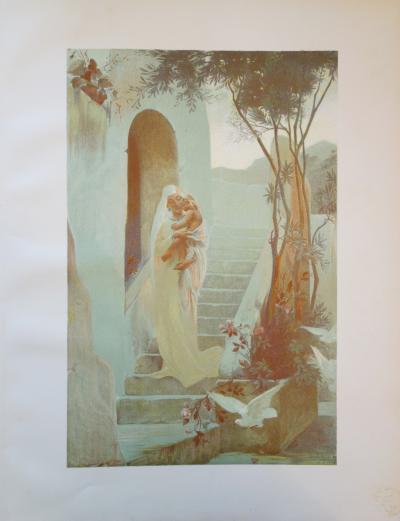 Guillaume DUBUFE - L’Enfant, Lithographie originale signée (1897) 2