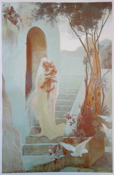Guillaume DUBUFE - L’Enfant, Lithographie originale signée (1897) 2