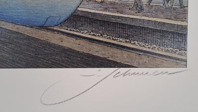 François Schuiten - Train du futur - Impression d’art, signée et numérotée au crayon 2