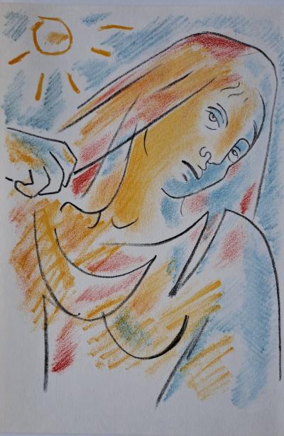 Jean Cocteau - Antigone - Lithographie originale en couleur 2