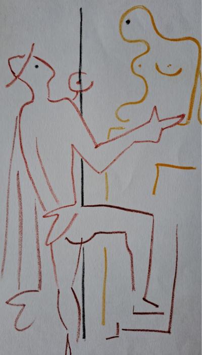 Jean Cocteau - La déclaration - Lithographie originale en couleur 2