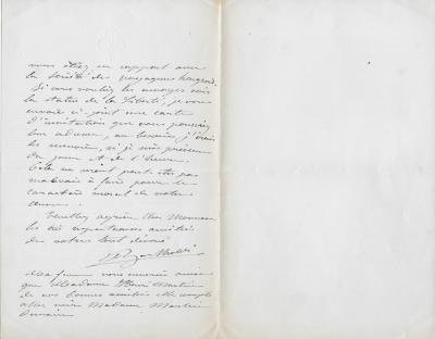 Auguste BARTHOLDI - Statue de la Liberté – Lettre autographe signée 2