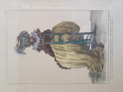 Watteau - la Jeune Elvire 1786 - Gravure Estampe 2