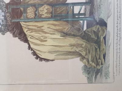 Watteau - la Jeune Elvire 1786 - Gravure Estampe 2