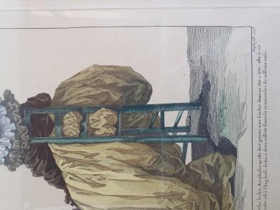 Watteau - la Jeune Elvire 1786 - Gravure Estampe 2