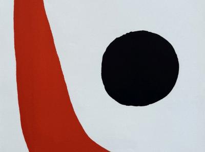 Alexander CALDER - Composition rouge et noire - Lithographie, 1965 2