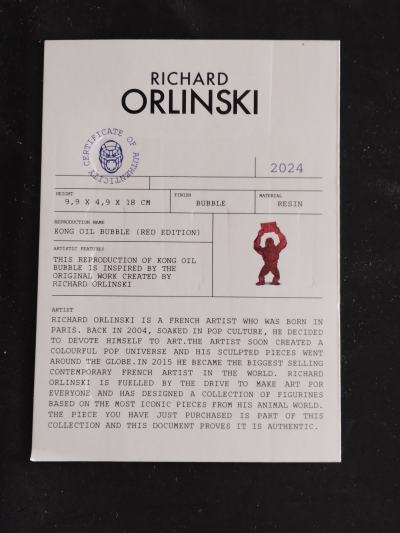 Richard Orlinski -Kong Oil Bubble (Red Edition) - sculpture 2