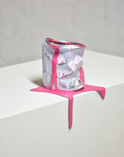 Yannick Bouillault - Le vieux pot de peinture rose - Métal Peint 2
