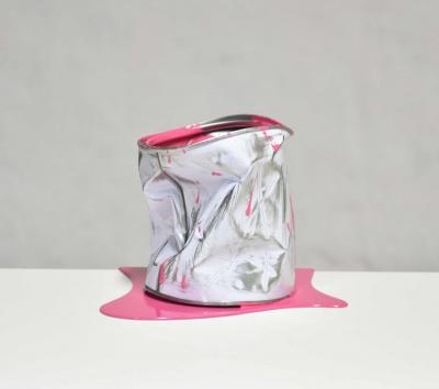 Yannick Bouillault - Le vieux pot de peinture rose - Métal Peint 2