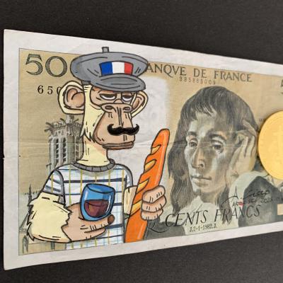 Cisco - PARIS, 2026 - Acrylique sur billet 2