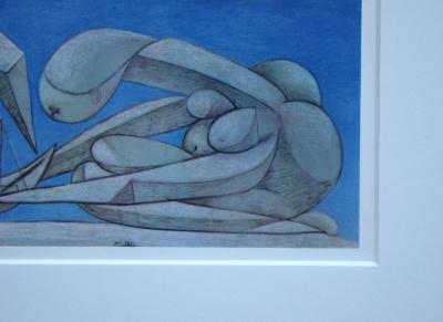 Pablo PICASSO (d’après) - Jeunes filles au bord de la mer, 1946 - Héliogravure signée 2