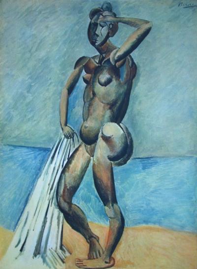 Pablo PICASSO (d’après) - Baigneuse, 1946 - Héliogravure signée 2
