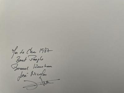 José Nicolas - Bernard Kouchner en Mer de Chine 1987 - Tirage argentique 2