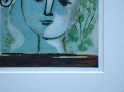 Pablo PICASSO (d’après) - La tête, 1946 - Héliogravure signée 2