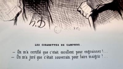 Honoré Daumier, Les cigarettes de camphre, lithographie, 1845 2