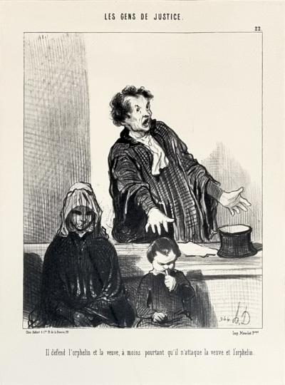 Honoré Daumier,  Les gens de Justice, lithographie, 1845 2
