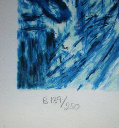 Marc CHAGALL (after) - Lovers over Paris, 1985 - Limited edition lithograph signed 2