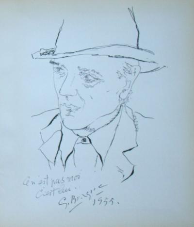 Georges BRAQUE (d'après) - Portrait, 1957 - Photographie offset 2