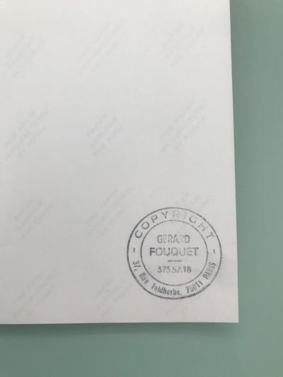 Gérard FOUQUET -  George Chakiris, Année 70, autographe original sur le tirage d'époque, cachet de l’auteur au dos 2