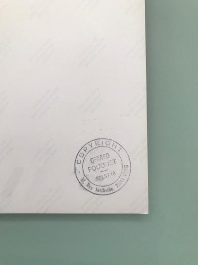 Gérard FOUQUET -  Glenn Close, Année 70, autographe original sur le tirage d’époque, cachet de l’auteur au dos 2