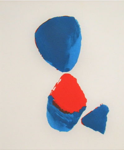 Nicolas DE STAËL (after) - Composition sans titre pour René Char, 1952 - Pochoir au gouache 2