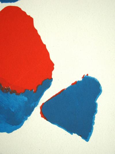 Nicolas DE STAËL (after) - Composition sans titre pour René Char, 1952 - Pochoir au gouache 2