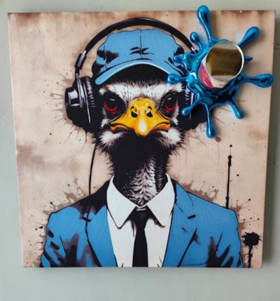 Sagrasse - Luxury Vandals DJ - Résine et poudre de marbre sur toile 2