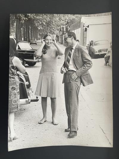 Anonyme - Marina Vlady & Jean Luc Godard 1966 - Tirage argentique 2