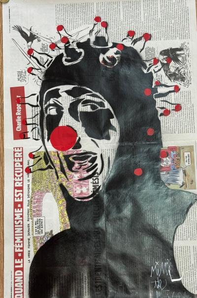 Mimi The Clown- Mimi Zeneca - 2021 - POCHOIR SUR JOURNAL 2