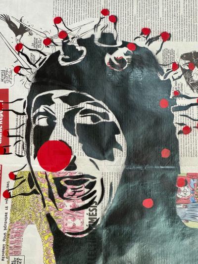 Mimi The Clown- Mimi Zeneca - 2021 - POCHOIR SUR JOURNAL 2