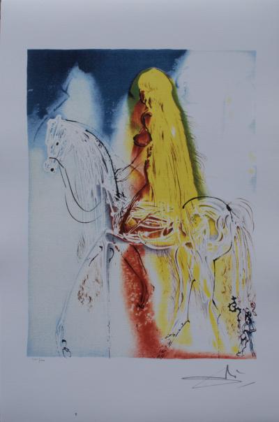 Salvador DALI (d’après) : Lady Godiva, Lithographie signée, 500ex